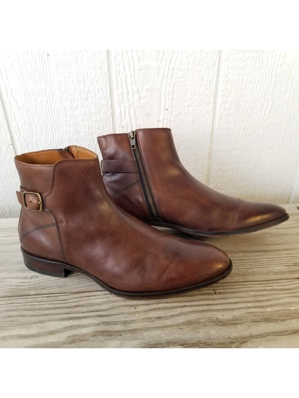 Johnston and Murphy Lofting Buckle Monk Strap Chukka Boots 11 M 592208